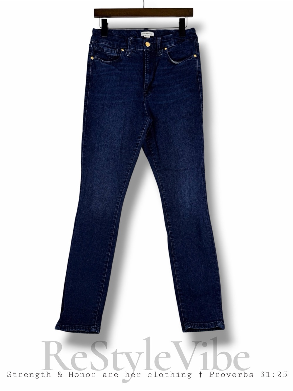 GOOD AMERICAN Women’s Size 10/30 Denim Jeans High Rise Good Legs Skinny Stretch